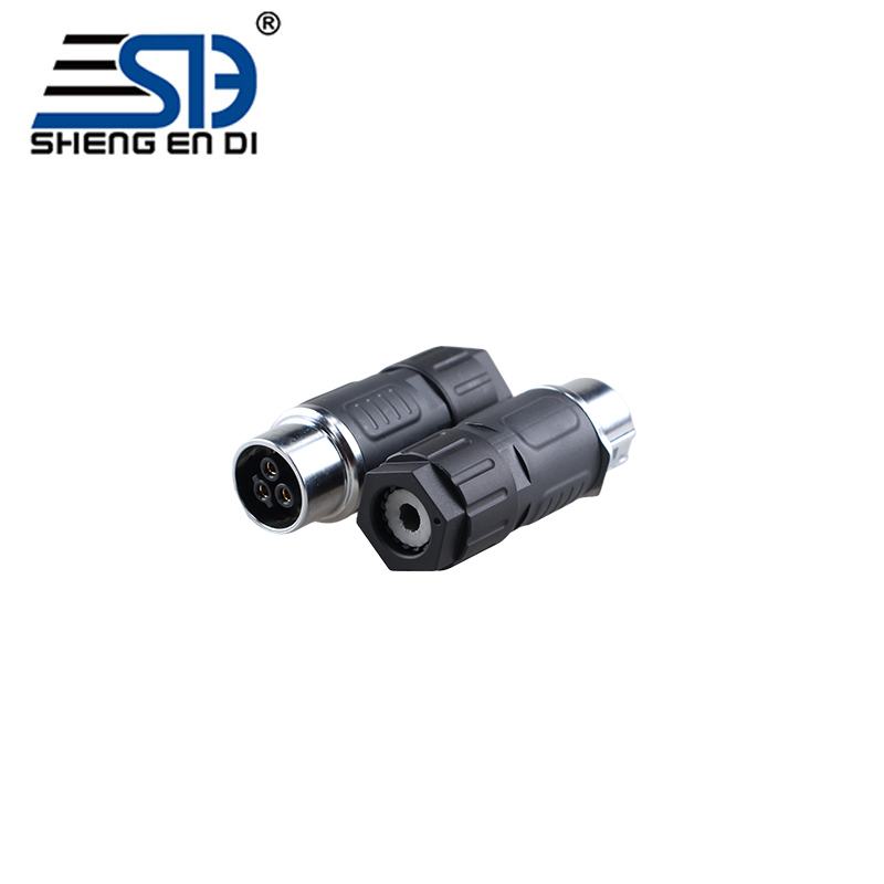 SY30 3PIN防水連接器 30A 黑色 三針連接器IP67防水等級(jí) 戶外連接器